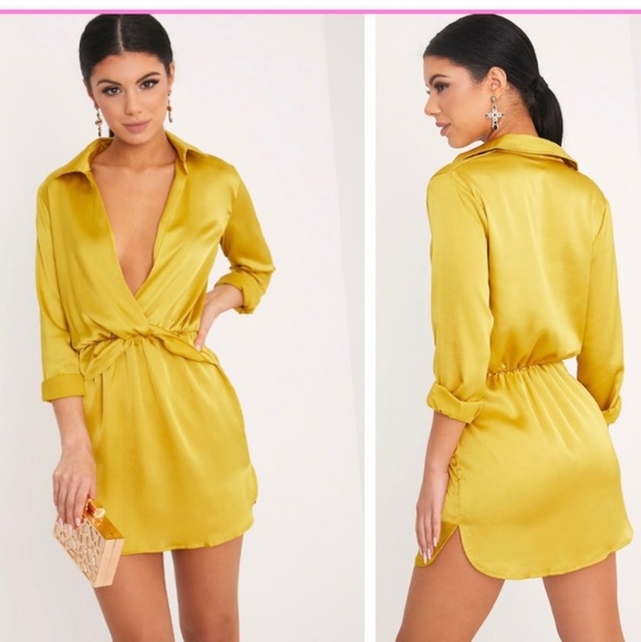 PrettyLittleThing Dresses & Skirts - Silky shirt dress